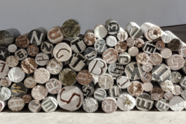 unvergessen, detail 3, letters, work by Laura Jatkowski