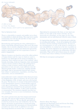 Unvergessen_handout_A4_Laura Jatkowski_Katherine Cook